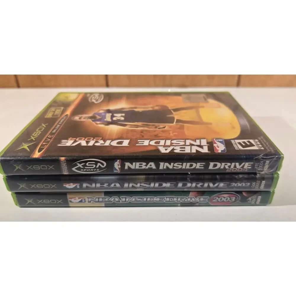 NBA Inside Drive 2002 2003 2004 Original Xbox Game Lot (3) CIB Complete In Box